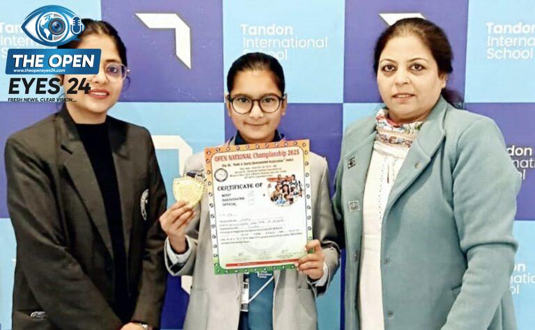 ਟੰਡਨ ਇੰਟਰਨੈਸ਼ਨਲ ਸਕੂਲ ਬਰਨਾਲਾ ਦੀ ਹੋਣਹਾਰ ਵਿਦਿਆਰਥਣ ਨੇਫੀਆ ਨੇ ਨੈਸ਼ਨਲ ਕਰਾਟੇ ਚੈਂਪੀਅਨਸ਼ਿਪ ’ਚ ਜਿੱਤਿਆ ਗੋਲਡ ਮੈਡਲ, ਦੇਸ਼ ਭਰ ਦੇ ਖਿਡਾਰੀਆਂ ਦੇ ਸਖ਼ਤ ਮੁਕਾਬਲੇ ’ਚ ਦਿਖਾਇਆ ਆਪਣਾ ਦਮ