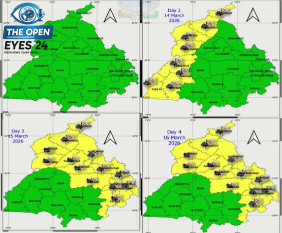 ਪੰਜਾਬ ਦੇ 8 ਜ਼ਿਲ੍ਹਿਆਂ ‘ਚ ਅੱਜ ਪਵੇਗਾ ਭਾਰੀ ਮੀਂਹ, ਮੌਸਮ ਵਿਭਾਗ ਵੱਲੋਂ ਅਲਰਟ ਜਾਰੀ
