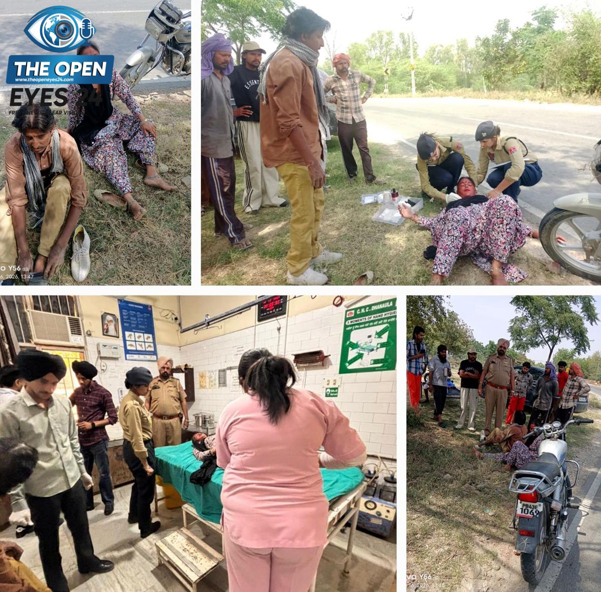 ਅਕਾਲ ਅਕੈਡਮੀ ਕੋਲ ਮੋਟਰਸਾਈਕਲ ਸਲਿੱਪ: ਪਤੀ-ਪਤਨੀ ਗੰਭੀਰ ਜ਼ਖਮੀ