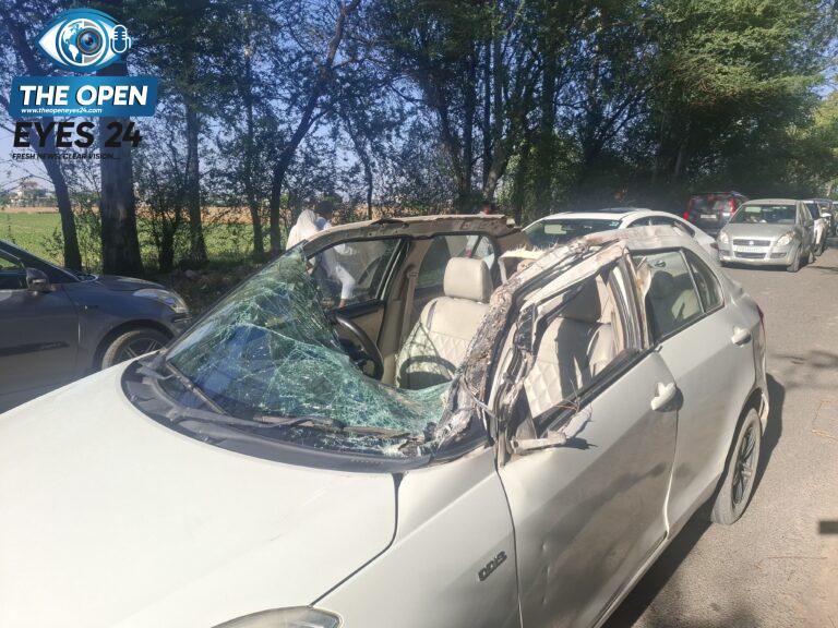 ਭਿਆਨਕ ਸੜਕ ਹਾਦਸਾ: ਕੰਬਾਈਨ ਦੇ ਕਟਰ ਨੇ ਸਵਿਫਟ ਕਾਰ ਦੀ ਛੱਤ ਦੇ ਉਡਾਏ ਪਰਖੱਚੇ, ਮੌਤ ਦੇ ਮੂੰਹੋਂ ਵਾਲ-ਵਾਲ ਬਚੇ ਕਾਰ ਸਵਾਰ