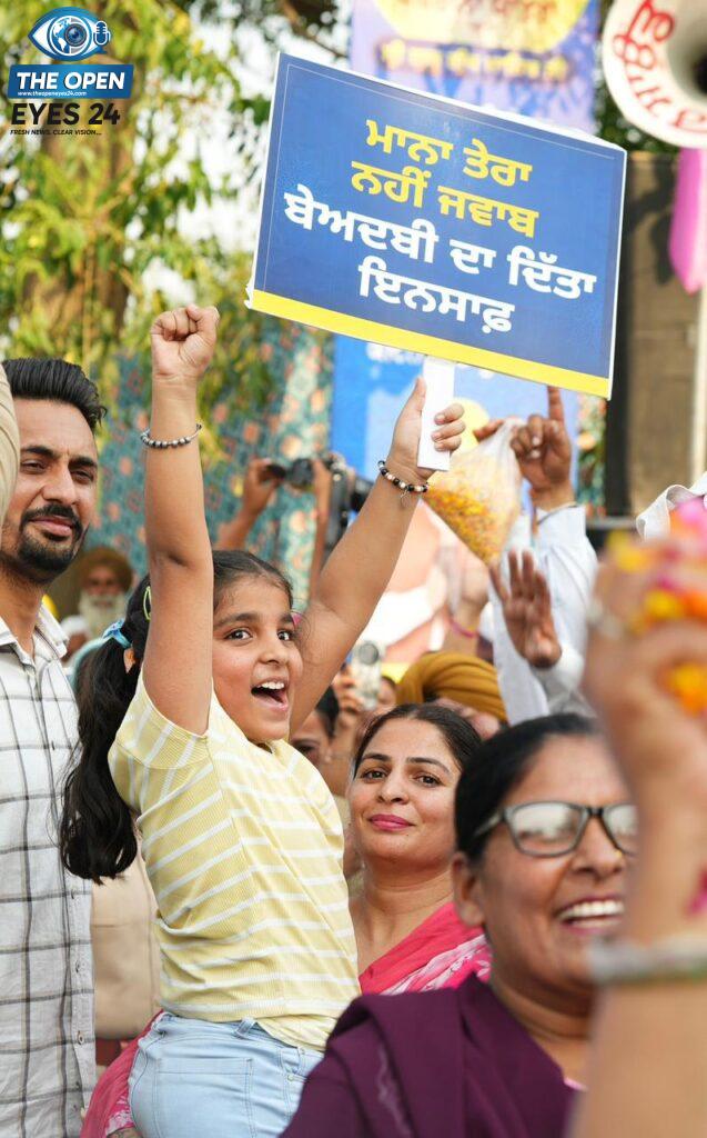 ਕੈਪਸ਼ਨ – ਧਨੌਲਾ ਵਿਖੇ ਲੋਕਾਂ ਦੇ ਇਕੱਠ ਨੂੰ ਸੰਬੋਧਨ ਕਰਦੇ ਹੋਏ ਮੁੱਖ ਮੰਤਰੀ ਭਗਵੰਤ ਸਿੰਘ ਮਾਨ।