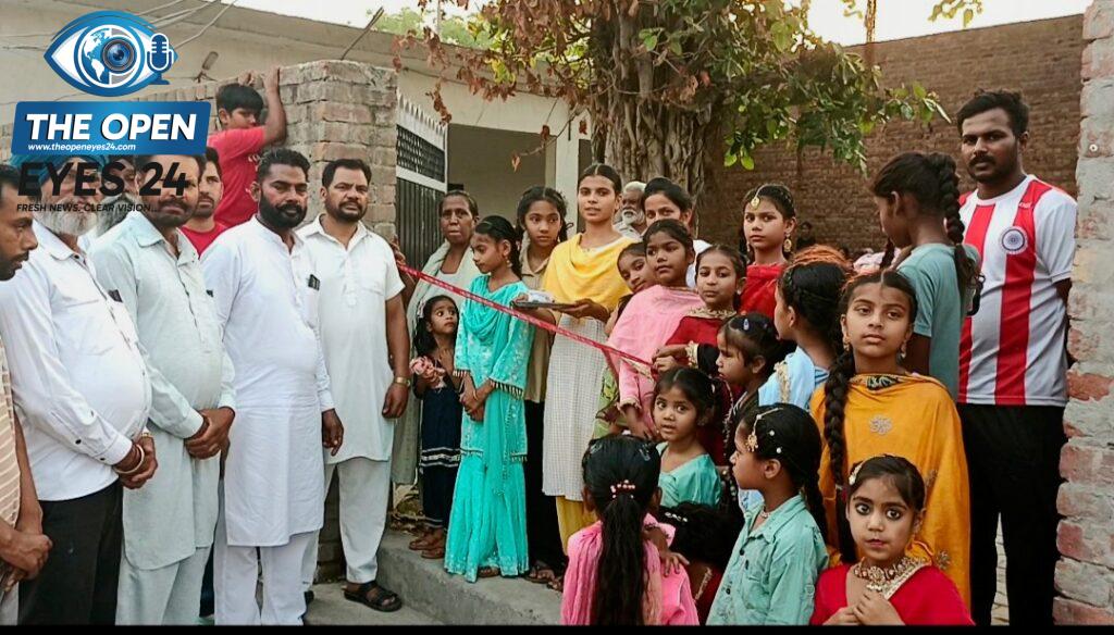 ਫੋਟੋ ਕੈਪਸ਼ਨ: ਸੰਸਕਾਰ ਕੇਂਦਰ ਦੇ ਉਦਘਾਟਨ ਮੌਕੇ ਮੌਜੂਦ ਟਰੱਸਟ ਦੇ ਆਗੂ, ਬੱਚੇ ਅਤੇ ਮਹਿਮਾਨ।