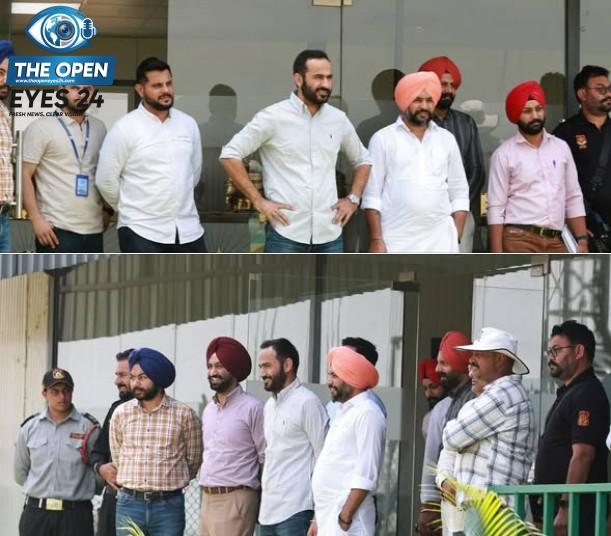 ਨਿਊ ਚੰਡੀਗੜ੍ਹ ਸਟੇਡੀਅਮ ਵਿੱਚ ਭਾਰਤ ਅਤੇ ਅਫ਼ਗਾਨਿਸਤਾਨ ਮੈਚ ਦੀਆਂ ਤਿਆਰੀਆਂ ਦਾ ਜਾਇਜ਼ਾ ਲੈਂਦੇ ਹੋਏ ਸੰਸਦ ਮੈਂਬਰ ਮੀਤ ਹੇਅਰ ਅਤੇ ਨਾਲ ਹਾਜ਼ਰ ਪ੍ਰਸ਼ਾਸਨਿਕ ਅਧਿਕਾਰੀ।