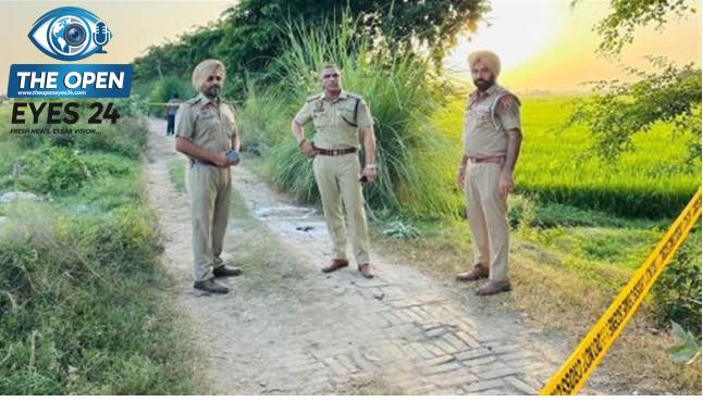 ਘਟਨਾ ਸਥਾਨ ਦਾ ਜਾਇਜ਼ਾ ਲੈਂਦੇ ਹੋਏ ਤਰਨਤਾਰਨ ਪੁਲਿਸ ਦੇ ਉੱਚ ਅਧਿਕਾਰੀ ਅਤੇ ਜਾਂਚ ਟੀਮ।