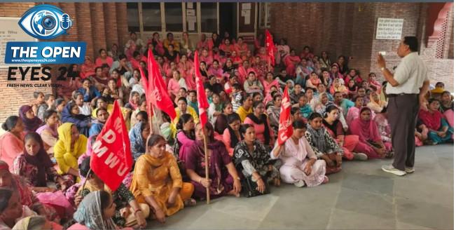 ਅੰਮ੍ਰਿਤਸਰ ਵਿਖੇ ਮਾਣਭੱਤਾ ਵਰਕਰਾਂ ਨੇ ਮੁੱਖ ਮੰਤਰੀ ਦੀ ਅਰਥੀ ਫੂਕੀ